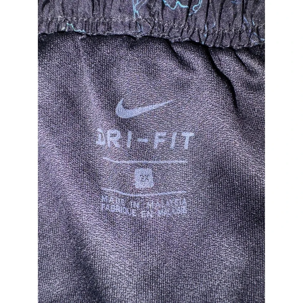 Nike Dri-FIT Floral Running Shorts Black Neon Poppy Print Womens 2X